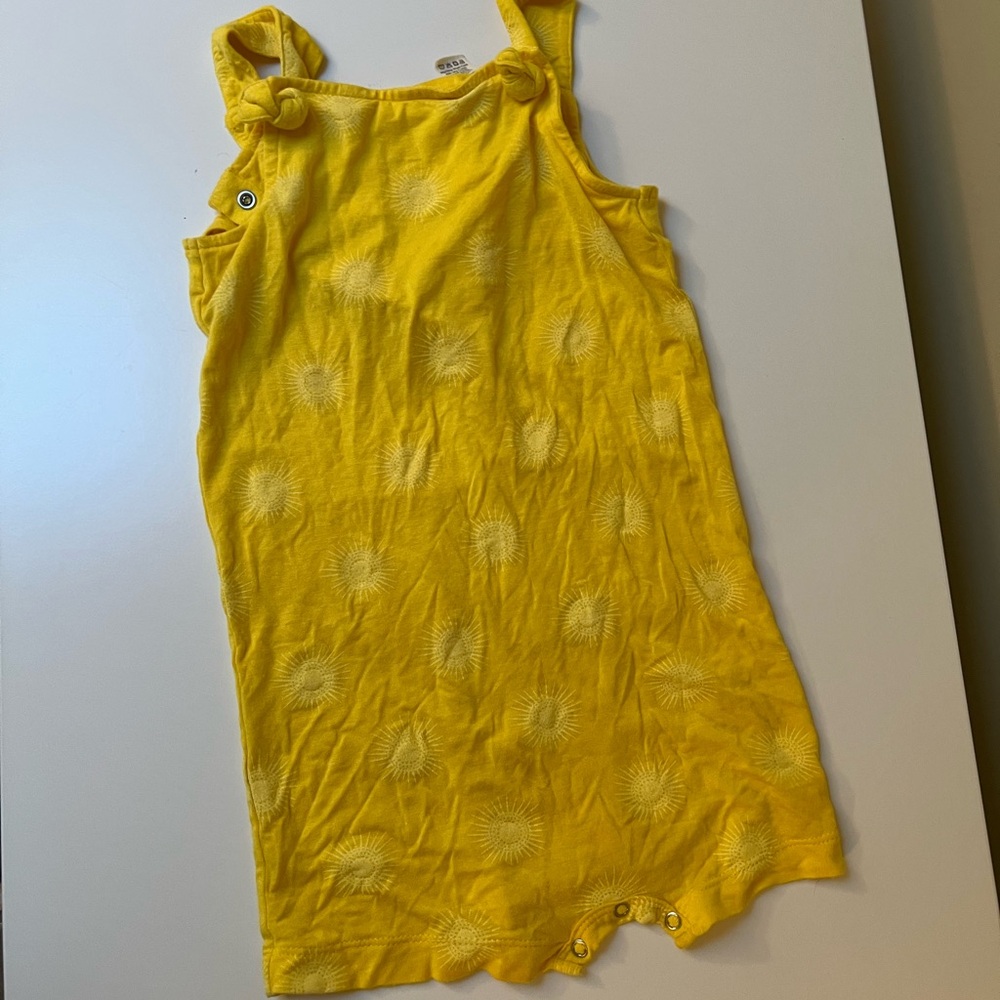 kate quinn Yellow Sunburst Knit Romper